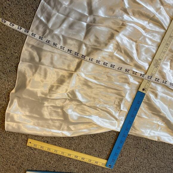 VTG IntimoAmore Women XS SlipDress Babydoll Nightie Lingerie SatinIvory Romantic - Picture 5 of 8